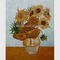Campo Vincent Van Gogh Oil Paintings Sunflowers con la hoja de oro de Viena 20 x 24 pulgadas